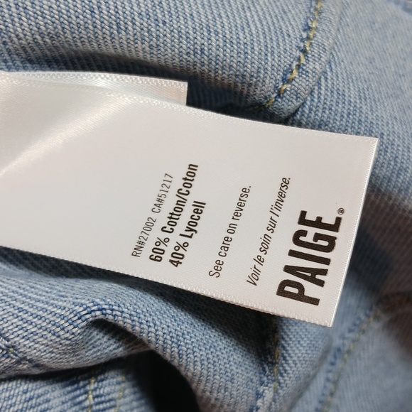 Paige Cropped Pacey Denim Jacket XS - Picture 11 of 14